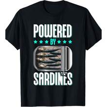 Camiseta "Powered By Sardines - Love Sardine" - Negro - Ver 1