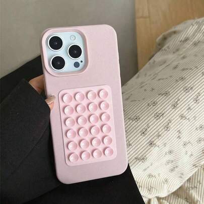 回到学校极简主义粉彩手机壳，适用于 16 Pro Max/15/14/13/12/11/X/XR/Xs/Plus/Pro/Pro Max，小众博主风格吸盘手机保护套防水防震防摔防刮