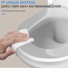Soft Close Toilet Seat Cover – D-Shaped Antibacterial Bidet-Compatible Hygienic Toilet Seat With Quick Release Hinges, 360° Rotation For Easy Cleaning, No-Slam Quiet Closing, Universal Fit For Home/Hotel/Office (White) - White - View 6