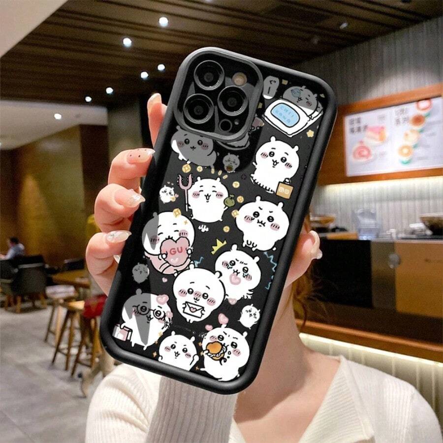 Silicone Anti-Bump And Anti-Slip Protective Lens Case Happy Chikawa I PHONE 7 8 11 12 13 14 15 16 X XR XS I PHONE 7 8 14 15 PLUS  11 12 13 14 15 16 PRO MAX XS MAX Galaxy A03 A1 A12 A14 A15 A23 A25 A32 A35 A51 A53 A54 A55A71 S21 S22 S23 S24 S25 S30 4G 5G Galaxy A03S M40S Galaxy A13 S20 S20 S21 S22 S23 S24 S25 S30 PLUS FE LIE LITE ULTRA - J1A - 查看 1