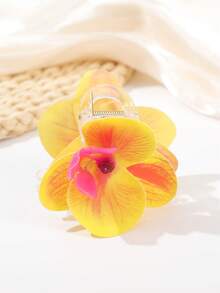 1pc Fashionable Bohemian Style Orchid Hair Clip, Suitable For Daily Wear, Beach, Vacation, Photo Shooting, Spring/Summer New Arrival - Multicolor - View 8