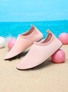 1 par de zapatos respirables a rayas multiusos para niños, zapatos para senderismo, zapatos para todo el año