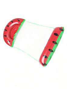 1pc Inflatable PVC Pineapple Float Bed,Adult Foldable Net Hammock Floating Bed,Water Fruit Series Beach Essentials Swimming Games, Beach Accessories, Pool Float - Multicolor - View 5