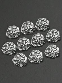 10 Peças/Pacote Elegantes Botões de Metal Assimétricos Luxuosos e Versáteis com Textura, Adequados para Casacos de Pele, Suéteres, Ternos, Jaquetas, Decoração de Buquê, Acessórios Artesanais DIY