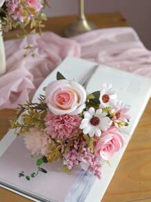 1 pièce/3 pièces Fleurs artificielles Fausses roses Bouquet de fleurs en soie Marguerite Pissenlit Fleurs en vrac pour la décoration de mariage maison fête Table Centres de table, Décoration d'automne