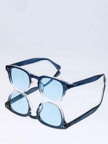 New Vintage Round Small Frame Rivet Personalized Fashion Fashion Glasses, High-End Simple Versatile Beach Party Fashion Glasses For Men And Women, Suitable For Daily Wear - Multicolor - View 2