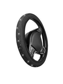 Bộ 5 thảm sàn ô tô hình kim cương lấp lánh, thảm pha lê lấp lánh, miếng lót gót chân PVC chống trượt, chống thấm nước, phù hợp với mọi loại xe SUV, Sedan, Van, dễ thương dành cho nữ giới, bộ 5 món (thảm sàn + bọc vô lăng), 4 thảm hình kim cương lấp lánh, 1 thảm ghế lái, 1 thảm ghế hành khách, 1 thảm ghế sau, 1 bọc vô lăng, phụ kiện nội thất ô tô, thảm bảo vệ đa năng mọi thời tiết. - Kiểu A - Xem 17