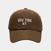 1 Stück Baseballkappe mit Buchstabenstickerei einer koreanischen Modemarke, weicher Oberseite, stilvoll für Straßenaufnahmen, Mini-Visiermütze für Damen, alle Jahreszeiten. Wenn die Mütze nach Erhalt leicht abgeflacht ist, liegen Pflegehinweise bei.
