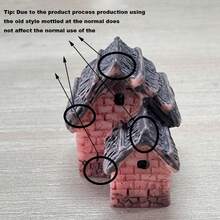 1/3/8 件迷你屋树脂雕像 - 仙女花园装饰品盆景工艺品微景观小房子装饰仙女盆景茅草屋 DIY 盆景玻璃容器工艺品桌面装饰品仙女花园（颜色随机）学校用品，返校 - 彩色 - 查看 11