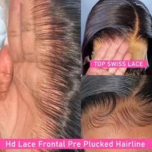 250% Density 42inch 13x6 Lace Front Wig Straight Lace Frontal Wigs Pre Plucked With Baby Hair 13X4 Brazilian Virgin Human Hair Wigs For Women Natural Black Color 5x5 4x4 Wigs -Different From The Basic Style, Pursuing Higher-Level Customized Quality