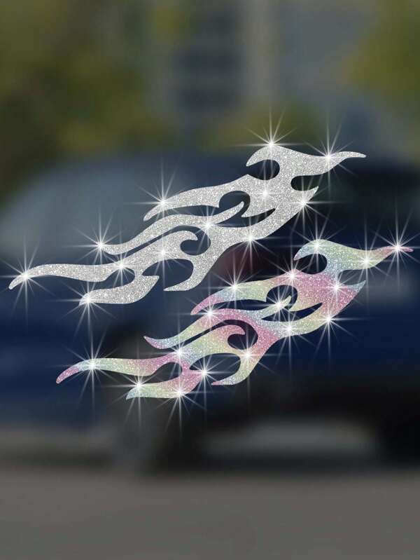 Flame-Decorated Car Stickers Suitable For Decorating Car Bodies, Windows, Motorcycles, And More.