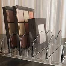 1 Stück neue Wellendesign Lidschatten Palette Aufbewahrungsregal, transparenter Acryl Make-up Rouge Puder Kompakt Halter, Lidschatten Organizer Box als Aufbewahrungsorganizer Geschenk Hochzeit Einschulung