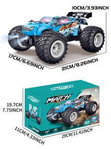 1 Stück Ferngesteuerte Autoragelle, 2,4 GHz Allgelände-RC Monstertruck, Aufladbares Fernsteuerfahrzeug mit LED-Leuchten, 22 km/h Hochgeschwindigkeits-RC Drift-Auto mit Geschwindigkeitsanpassung, geeignet für Kinder von 6-12 Jahren, Weihnachts-/Halloween-/Oster-/Geburtstagsgeschenk