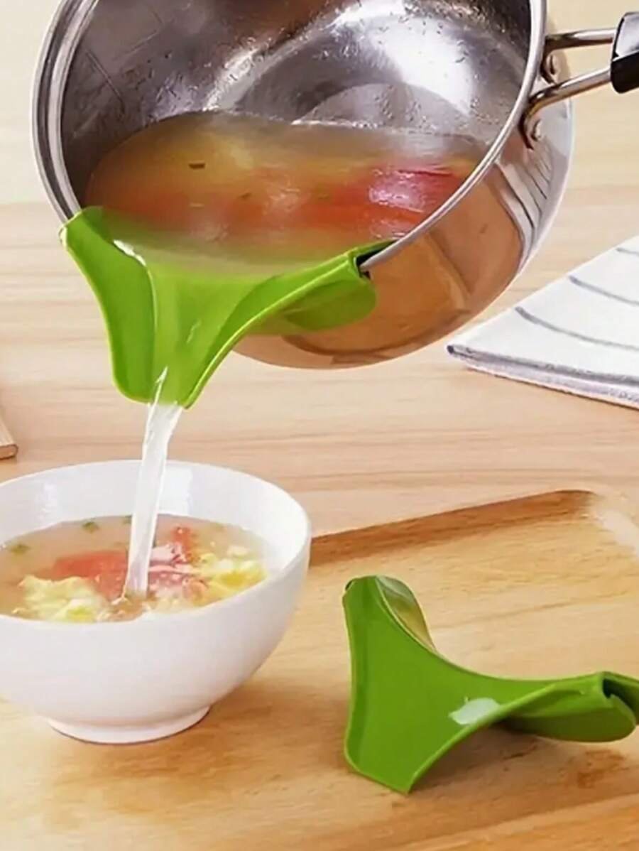 1/3 件液体转向喷嘴，防溢硅胶汤导流漏斗倾倒喷嘴耐热厨房锅具过滤器工具，可轻松转移液体，非常适合倒汤和炖菜，适用于锅碗瓢盆，酷炫厨房小工具，必备厨房发现和烹饪工具，易于使用，节省空间的设计，现代厨具厨房用具