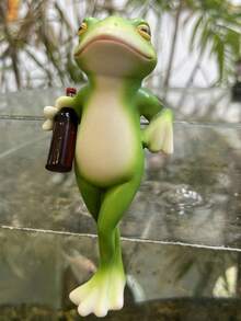 1pc Frog Resin Ornaments Outdoor Courtyard Garden Lawn Ornaments Home Decor Animal Crafts Ornaments - Multicolor - View 7