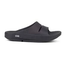 OOFOS Sandalias deslizantes de recuperación Oofos Ooahh 1100BLK para hombre, talla US 13, color negro