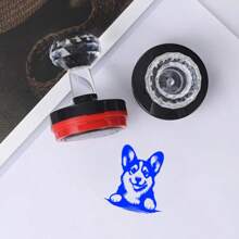 Timbre personnalisé de portrait rond d'animal de compagnie, timbre de logo, 4 cm, 6 options de couleurs (noir, bleu, rouge, vert, violet, marron), souvenir personnalisé, cadeau pour l'anniversaire, Thanksgiving, Noël, timbre amusant de portrait mignon d'animal de compagnie convenant pour les enveloppes et l'envoi postal