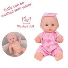Muñeca bebé realista de 24cm/9.5 pulgadas con 1 muñeca y 1 conjunto de ropa, muñeca para vestir a mano, regalo de cumpleaños y vacaciones para niños