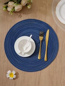 2 pezzi/4 pezzi/6 pezzi, Sottopiatto rotondo intrecciato da 15", lavabile, antiscivolo e resistente al calore, adatto per casa, pranzo, decorazione festa