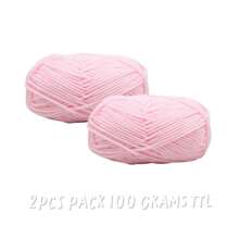 2Pcs 5-Ply Cotton Yarn Suitable For DIY Knitting Bags, Scarves, Hats, Sweaters, Home Textiles, Weight 100g