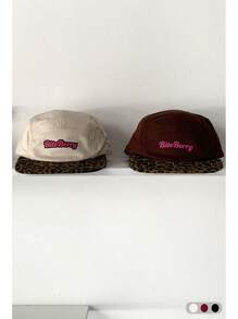 1 pieza Gorra de visera con letra "Yy" bordada, suave y esponjosa, sombrero de béisbol de pana con orejeras para mujer, moda urbana de otoño e invierno, accesorio casual para cubrir las orejas