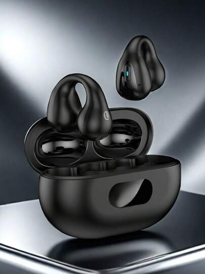 NEW SENYANG 新款森阳真无线夹扣式运动耳机音乐挂耳式视频舒适TWS HIFI杜比重低音立体声高清通话耳机适用于安卓兼容Iphone手机游戏耳机情侣商务智能耳机