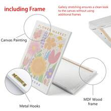 8 قطع ملصقات لوحات فنية جدارية للسوق الزهور - فن جداري مذهل لمنزلك أو مكتبك ، بدون إطار ، لوحات حائط قماشية حديثة ، ملصقات لغرفة ، أدوات ديكور الغرفة ، ديكور المنزل ، ديكور غرفة جمالي ، ديكور غربي ، ديكور حمام ، مطبخ ، غرفة معيشة ، غرفة نوم ، ديكور مكتب - متعدد الألوان - مشاهدة 8