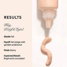 Winky Lux Peeper Perfect Under Eye Concealer Makeup Eye Brightener Full Coverage Concealer For Dark Circles Color Corrector Eye Primer With Collagen Hyaluronic Acid Vitamin E Fair - Fair - View 4