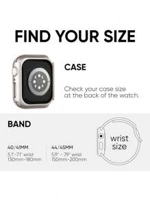2pcs/Set Women Fashionable Soft Comfortable Adjustable Silicone Sport Watch Strap & Rhinestone Decor Anti-Fall 2 In 1 Ultra-Thin Tempered Glass Screen Protector Case, Compatible With Apple Watch Band 38/40/41/42/44/45/46/49mm, Compatible With Apple Watch Series Ultra/SE/10/9/8/7/6/5/4/3/2/1, Intelligent Watch Accessories