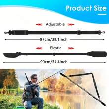 Adjustable Fishing Rod Protective Cover, Portable Fishing Rod Multifunctional Back Strap
