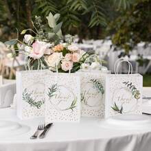 12 件感恩鼠尾草纸质礼品袋生日主题派对纸质礼品袋 - 彩色 - 查看 4