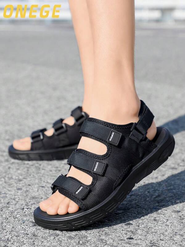 1 Pair Men's Summer Sandals, New Style Wear-Resistant Breathable Fashion Shoes, Non-Slip Driving & Beach Shoes For Men