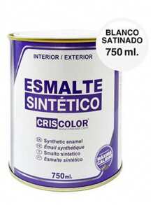 Esmalte Sintético para Interior y Exterior 750ml | Disponible en Blanco o Negro | Acabado Brillante, Mate o Satinado | Pintura de Alta Cobertura para Madera y Metal