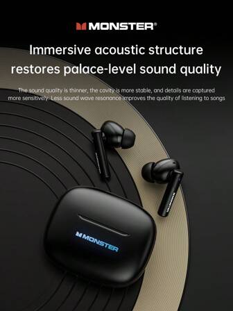  Monster XKT26 TWS 耳机 Hifi 立体声耳机 游戏耳机 降噪运动耳塞