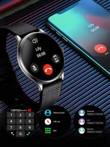 Jeep P12 Smartwatch für Herren und Damen, Anrufe entgegennehmen, Musik, Fitness Smartwatch für Android und iOS, wasserdicht, Fitness-Tracker mit Blutsauerstoff-Messung, Herzfrequenz, Schlaf, Sportmodi, Uhren für Herren und Damen - Schwarz - Übersicht 3