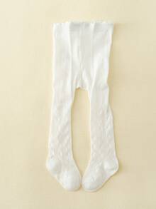 3双婴儿/幼儿白色网眼透气连裤袜，防蚊虫 - 白色 - 查看 5