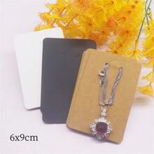 50pcs 6x9cm Black/White/Kraft Paper Colored Necklaces, Bracelets, Keychains, Packaging Cards