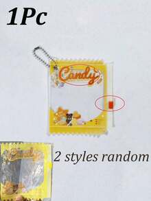 1/2 件别致迷你糖果娃娃展示袋 - 透明 PVC，防尘收纳带拉链封口，适用于女士包，塑料糖果袋饰物带钥匙扣，徽章夹收纳展示吊坠保护器卡盒珠宝收纳袋徽章收纳展示疼痛袋吊坠 - 彩色 - 查看 13