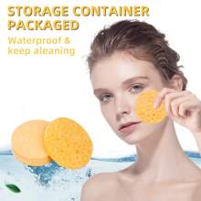 25 Stücke/Packung Einweg-Kompression Gesichtsreinigungsschwämme, parfümfrei aus Cellulose Holzzellstoff-Baumwolle, für Ästhetiker Gesichtsreinigung, Hautverjüngung, Make-up Restentfernung, wiederverwendbar, geeignet für alle Hauttypen