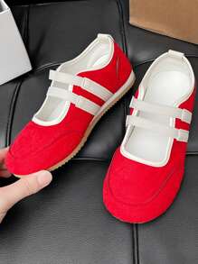 1 Par de Sapatilhas Leves e Confortáveis Acessíveis para Mulheres, Novos Modelos 2025 de Mocassins Casuais Elásticos, Sola Macia Antiderrapante Tipo Mary Jane
