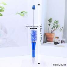 10pcs Handmade Gradient Color UV Plated Pearl DIY Beads Pen Craft Material Kit, Creative Gift For Holidays