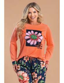 Pijama Feminino Floral