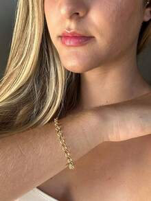 Choker Necklace And Bracelet Kit With Venetian Cord In 925 Silver Durability Of Up To 3 Months - 金色 - 查看 6