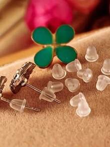 50 à 500 pièces Accessoire de chouchou de dos de boucle d'oreille, boucles d'oreilles mode femme 5 mm, dos de boucle d'oreille en caoutchouc doux et transparent