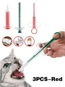 3pcs Pet Syringe, Pet Pill Syringe, Cat Pill Dispenser Feeder, Pet Pill Tablet Feeder, Dog Cat Tube Feeder Tools For Feeding Accessories