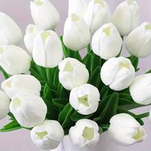 1pc/5pcs/10pcs Miniature PU Plastic Tulip Artificial Flowers, Lifelike Decor For Home, Cafe, Garden, Patio, Suitable For Spring & Summer Decoration