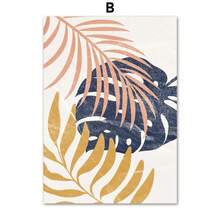 1pc Gift Modern Bohemian Sun Rainbow Leaves Lines Abstract Posters And Prints Wall Arts Canvas Painting Picture Bedroom Living Room Gallery Decor Optional Frame ,Wall Art With Frame - Multicolor - View 17