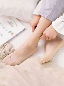 5 Pairs Women's Summer Thin Solid Color Boat Socks, No Show Socks, Minimalist Design Suitable For Business, Casual Wear And Various Shoes