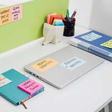 ZCZN 48 Pads Sticky Notes, 76 X 76 Mm, 100 Sheets/Pad, 6 Bright Colours Self-Stick Note Pads For Reminders, Value Pack,School Supplies,Back To School