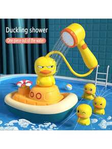1 Set Kids Bath Spraying Shower Head Toys, Pirate Duck & Yellow Duck Water Play Toys, Parent-Child Interactive, Outdoor Pool Water Game Toys - Pirate Duck - View 8